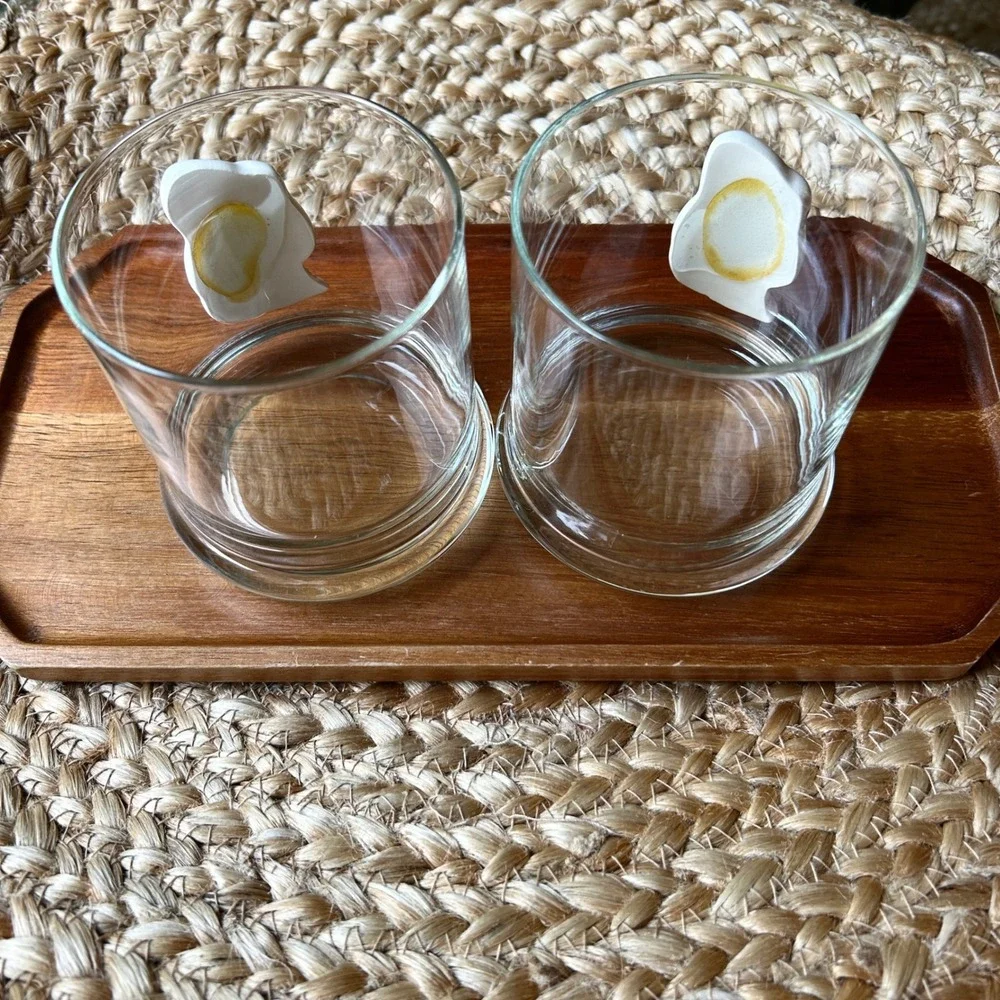 VTG Siesta Pedro Mexican Sleeping Man Lowball Glasses Set of 2 Sombrero Barware
